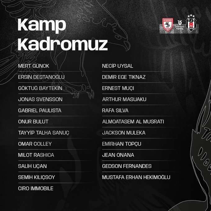 Beşiktaş 2024-25 Sezonuna Samsunspor Maçıyla Başlıyor