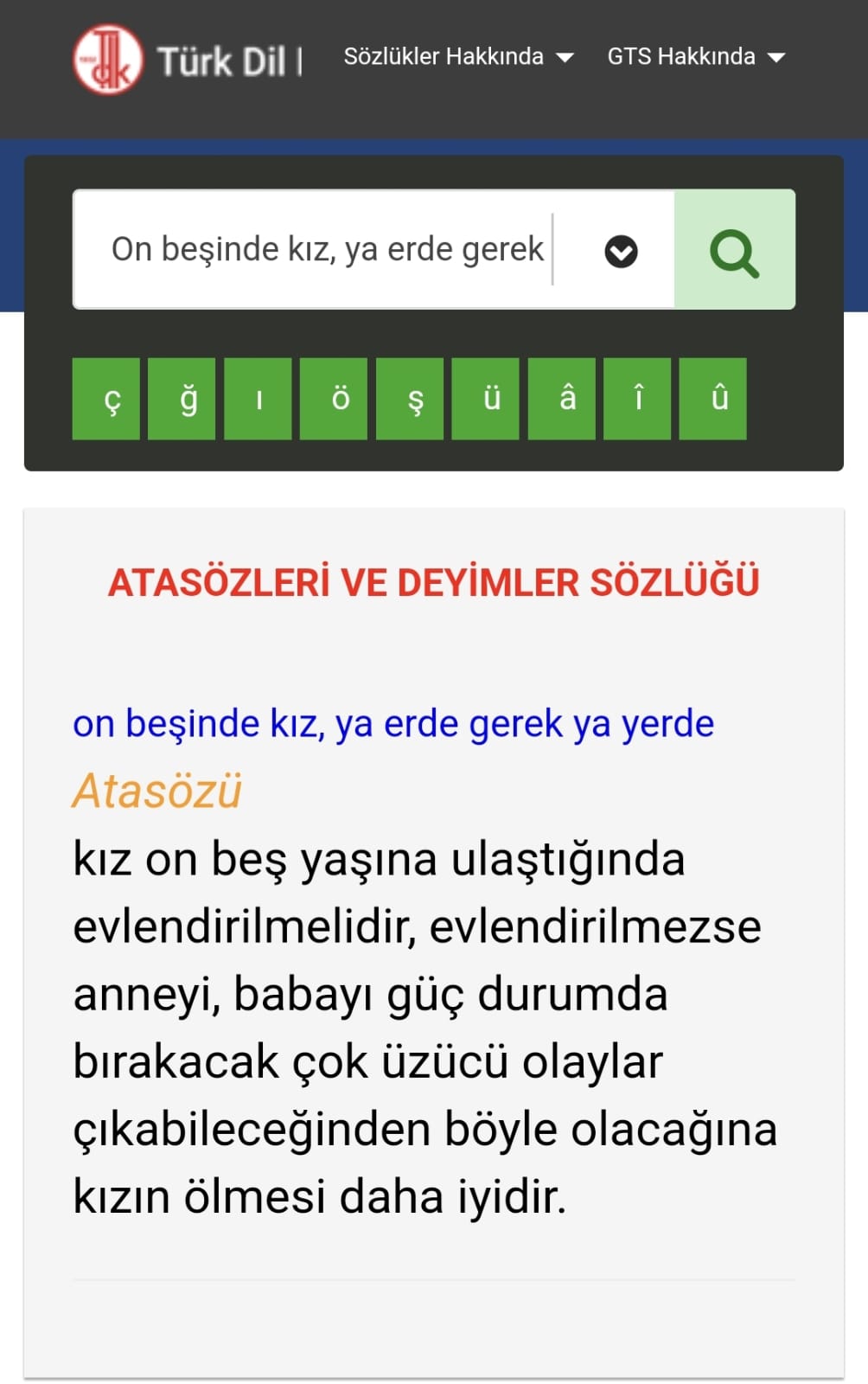 Atasözüne Tepki: 