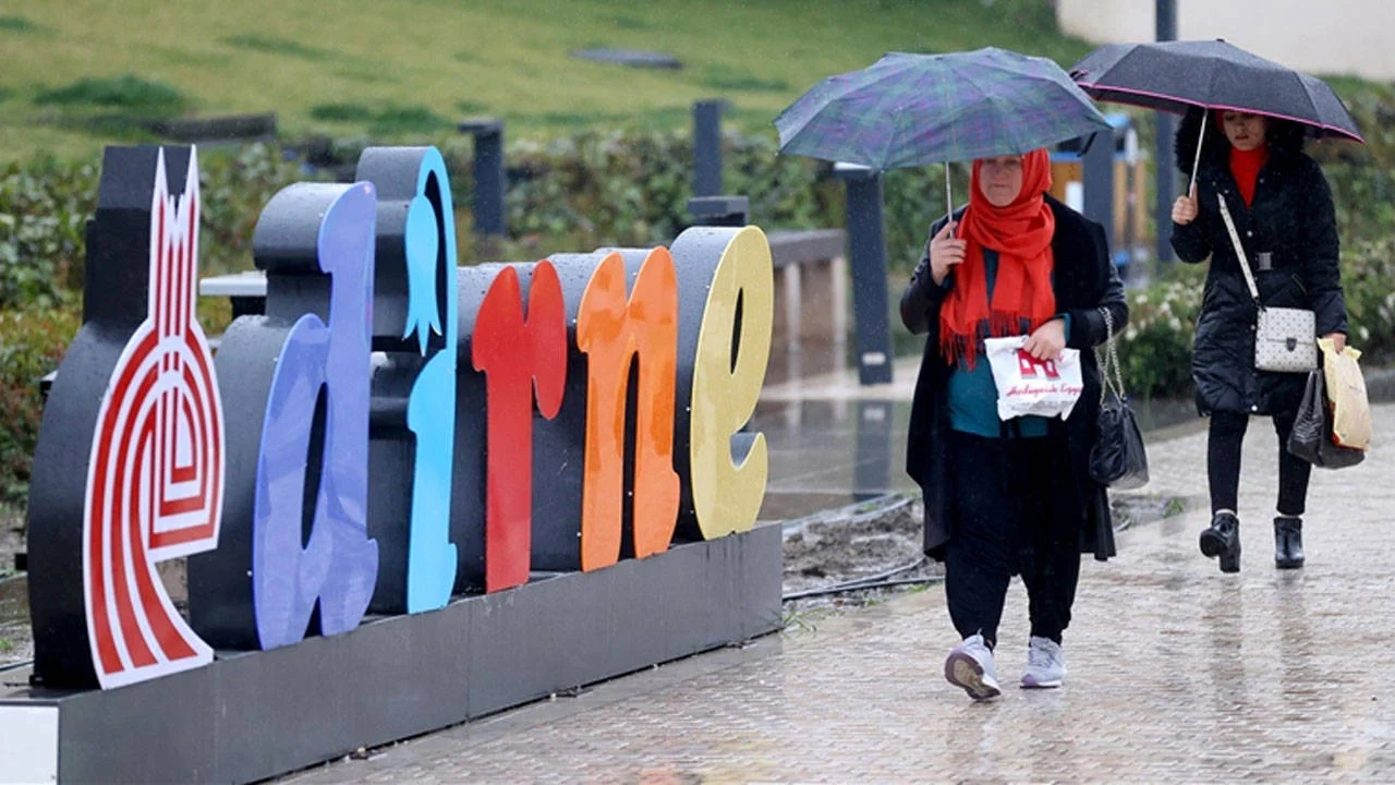 Edirne'de Kuvvetli Yağış Uyarısı