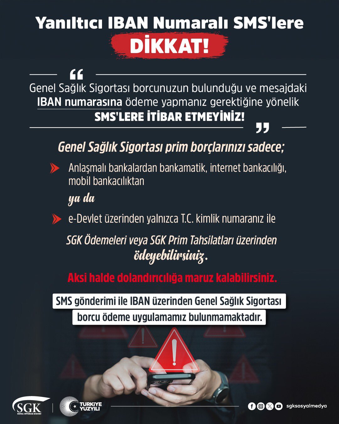 SGK'dan Dolandırıcılık Uyarısı: Sahte SMS'lere Dikkat!