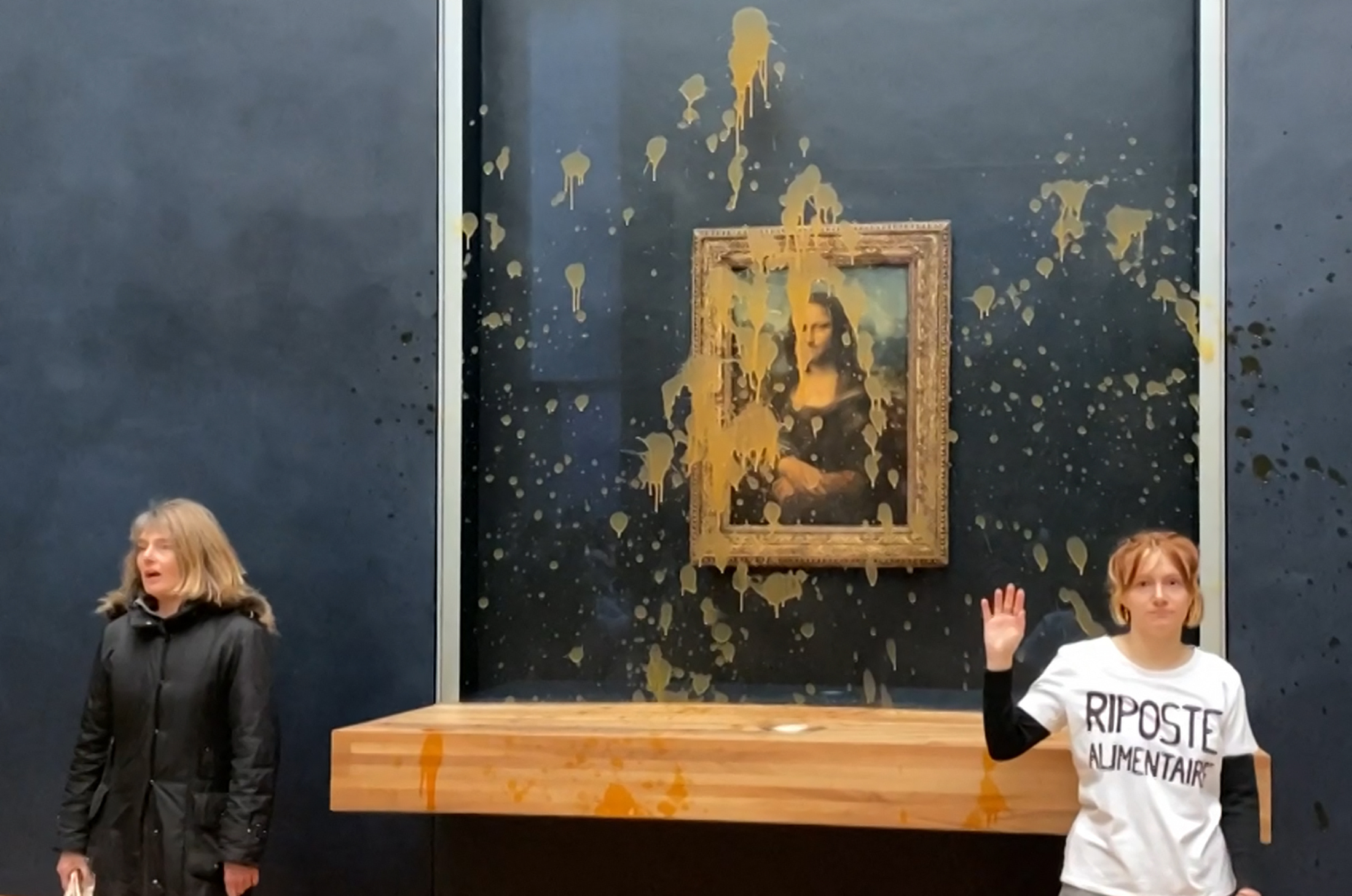 Fransa'da İklim Aktivistleri Mona Lisa Tablosuna Çorba Attı