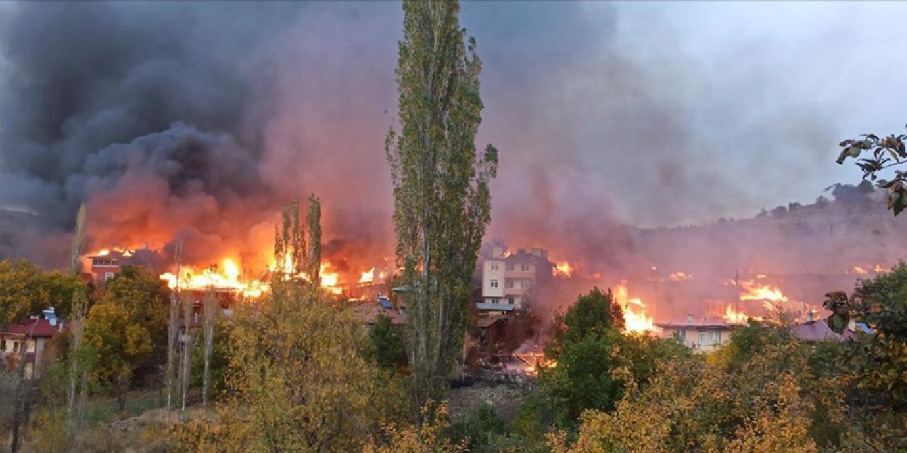 Mudurnu'da Korkutan Yangın Kontrol Altına Alındı